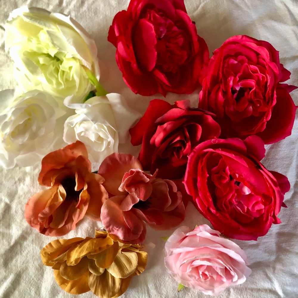 Jo-Anne’s Stock Artificial Silk Flower Assortment Clips for Crafts & Weddings